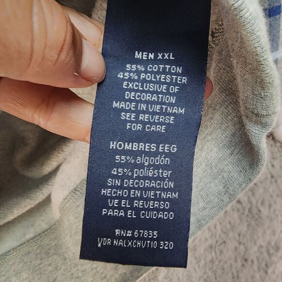 Nautica Shirt Mens XXL Gray Plaid 1/4 Zip Pullover Sweatshirt Cotton/Poly Blend - Picture 5 of 11